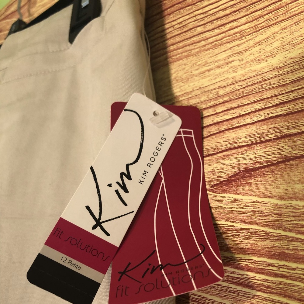 NWT Kim Rogers fit solutions khakis SZ 12 petite - Picture 2 of 4